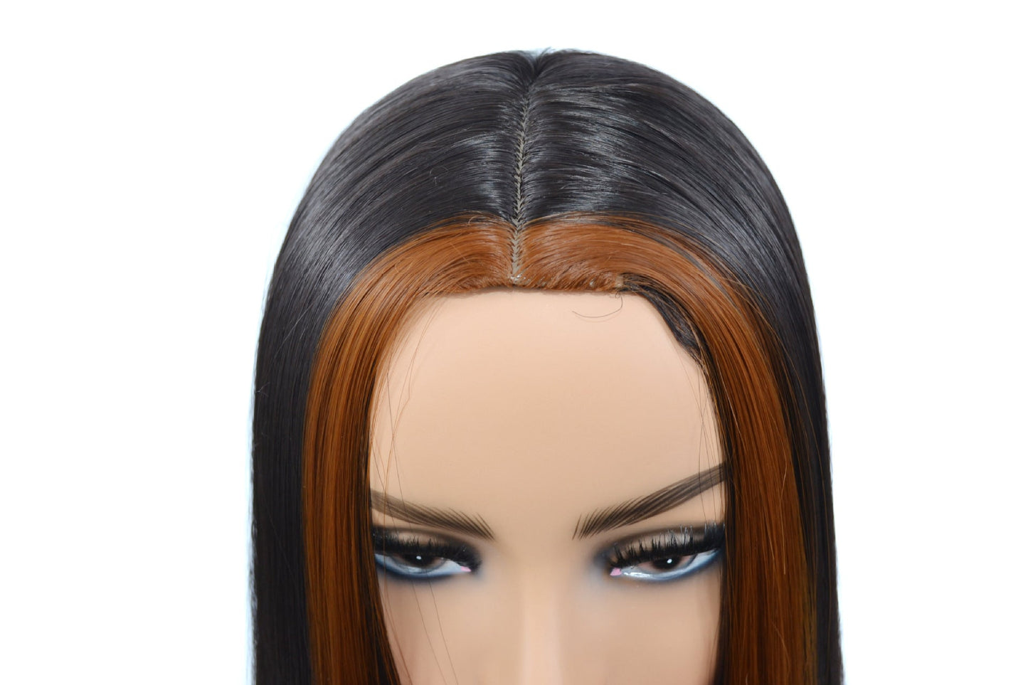 Real Hair Wig, Front Lace 13X5X1 Straight Highlight 1B 27 Hair Wigs EE&JR