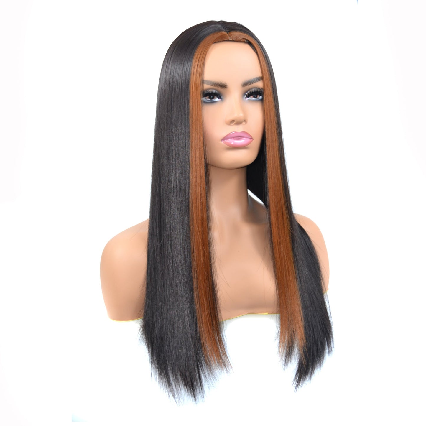Real Hair Wig, Front Lace 13X5X1 Straight Highlight 1B 27 Hair Wigs EE&JR