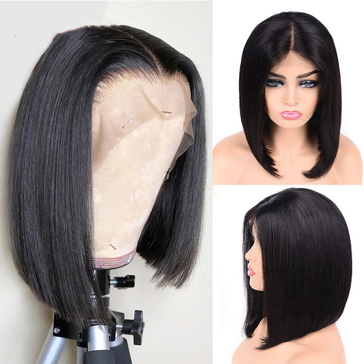 Front lace black short straight hair EE&JR