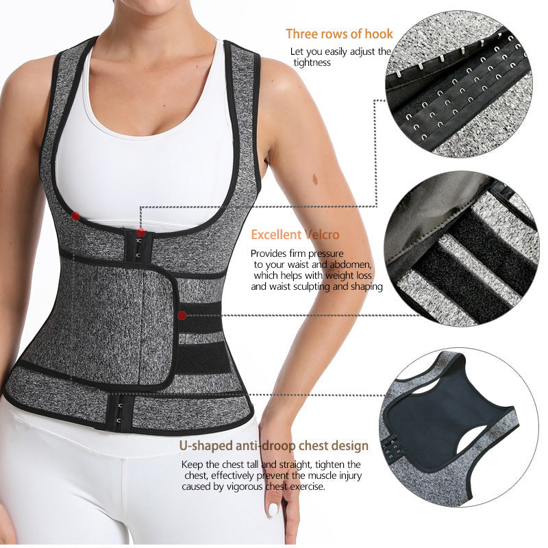 Neopren Waist Trainer For Women Workout Trimmer Belt Sauna Sweat Corset Cincher EE&JR