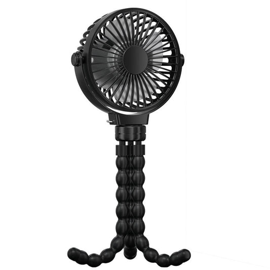 2000mAh Outdoor Small Electric Flexible Tripod Clip On Fan With 3 Speeds Battery Operated USB Octopus Fan