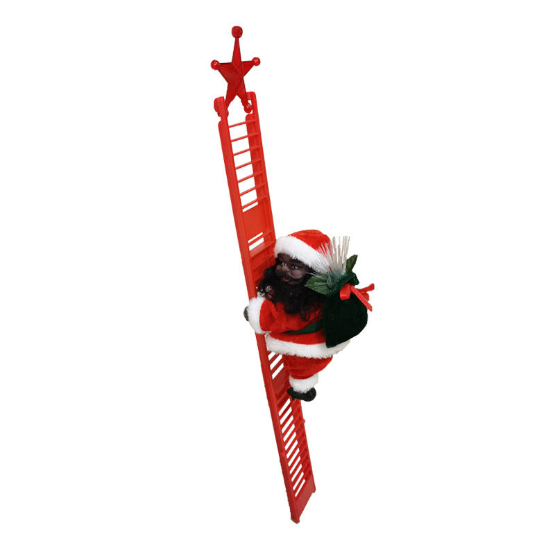 Climbing Ladder Electric Santa Claus Climbing Red Ladder Doll Toy